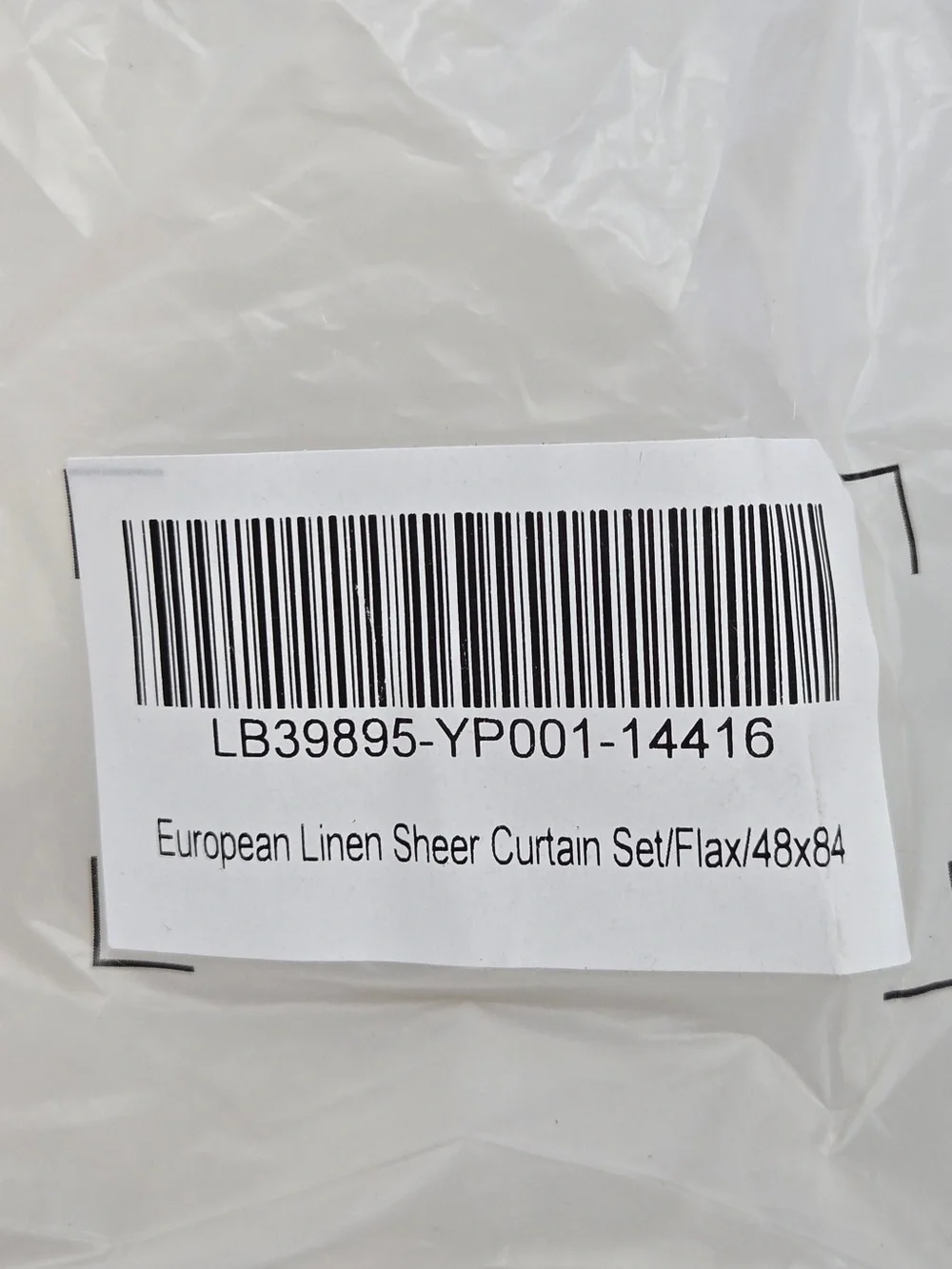 NWT QUINCE Set Of 4 48x84 European Linen Sheer Curtains Flax 9807